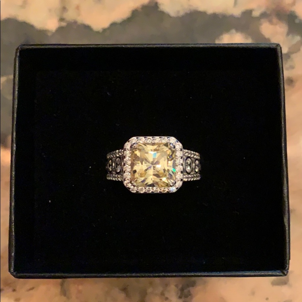 CZ Yellow Stone Ring.